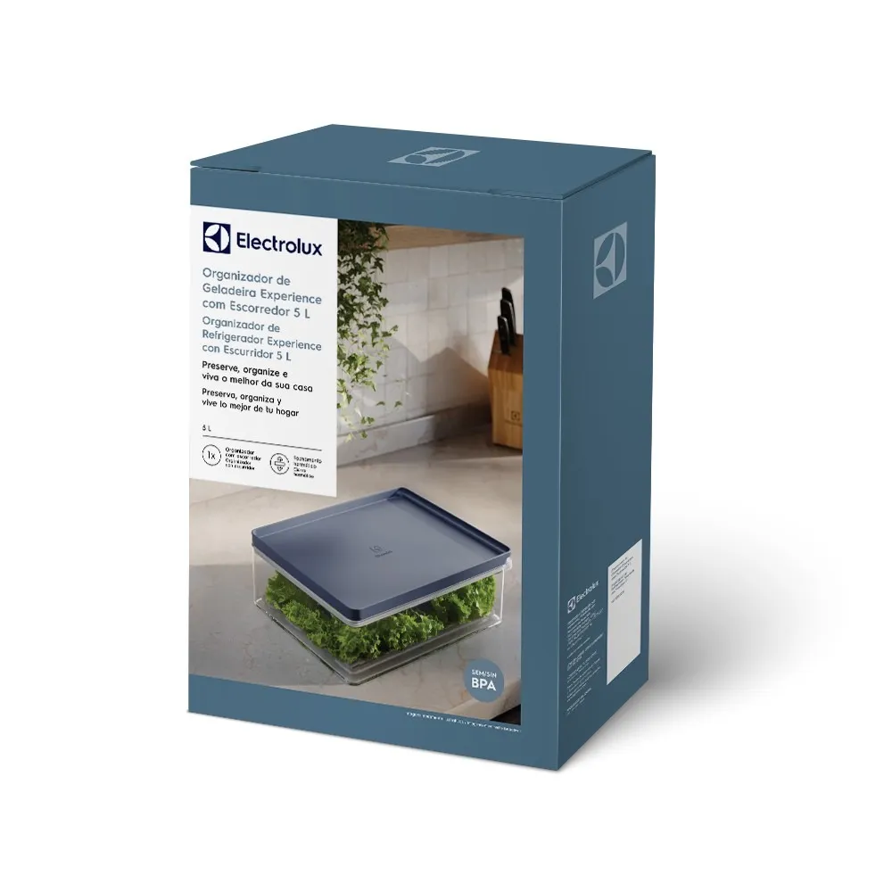 Organizador de Geladeira Electrolux Experience com Escorredor 5L