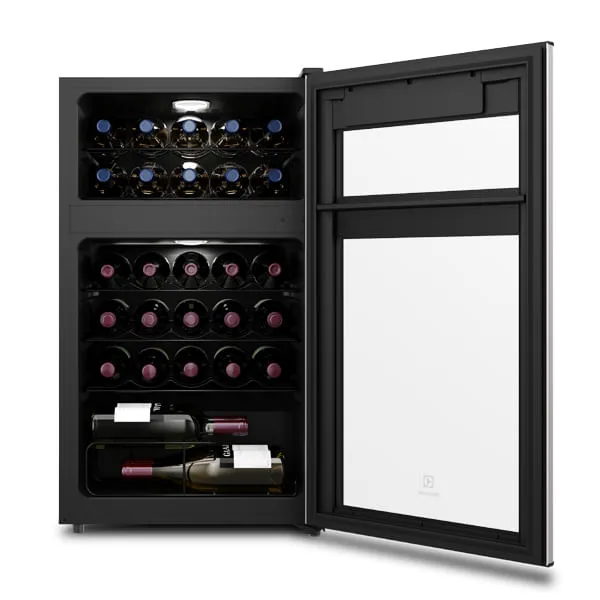 Adega de Vinho Climatizada Electrolux 29 Garrafas com Dual Zone e Painel Digital (WDF29)