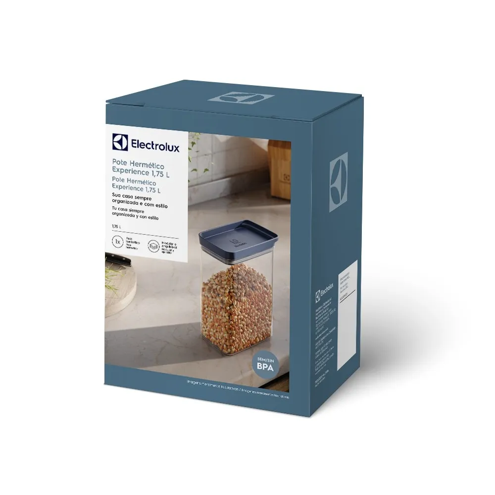 Pote Hermético Organizador Electrolux Experience Empilhável Modular 1,75L