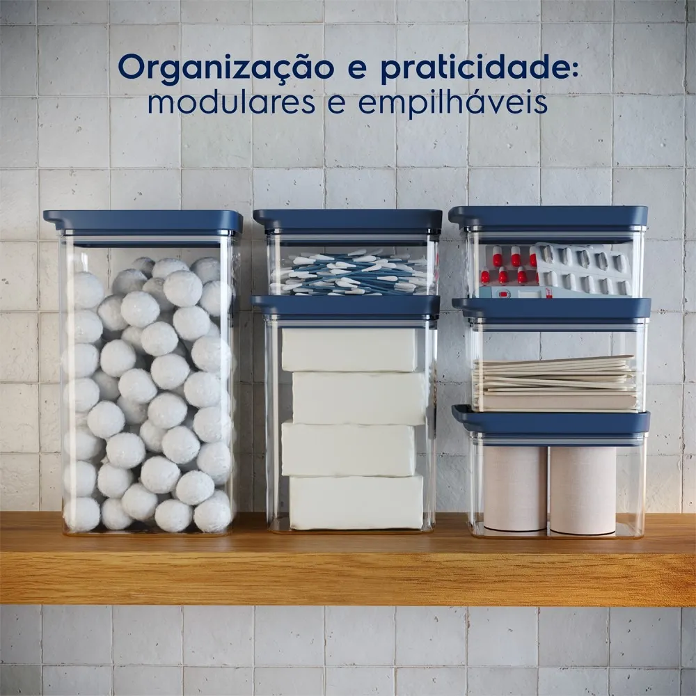 Pote Hermético Organizador Electrolux Experience Empilhável Modular 0,6L