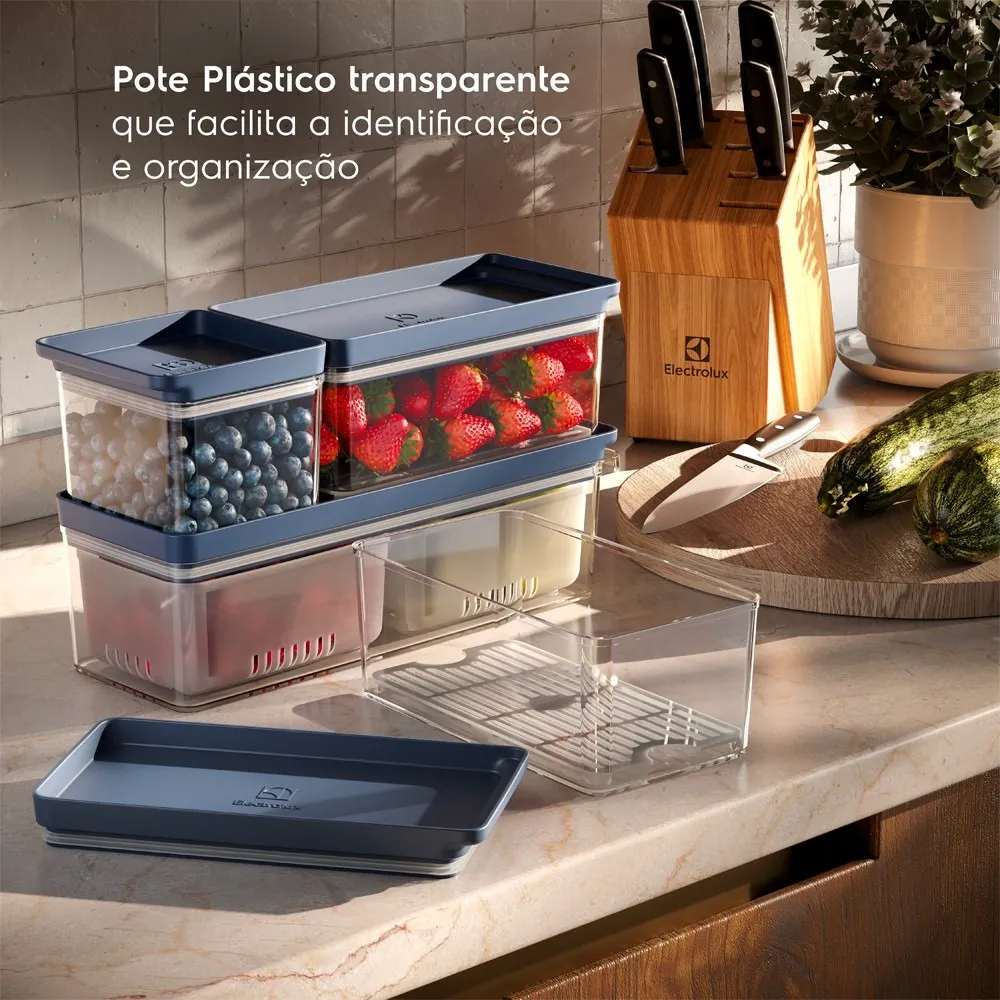 Organizador de Geladeira Electrolux Experience com Escorredor 1,5L