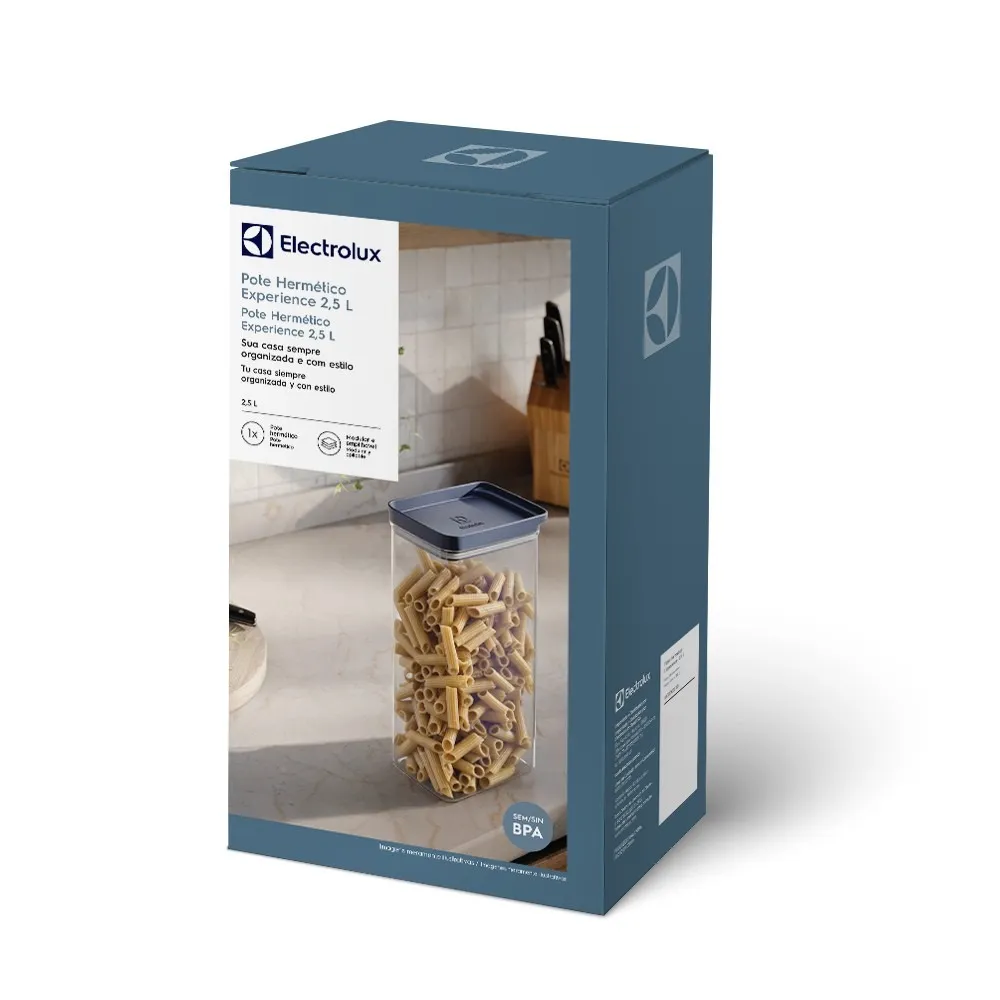 Pote Hermético Organizador Electrolux Experience Empilhável Modular 2,5L