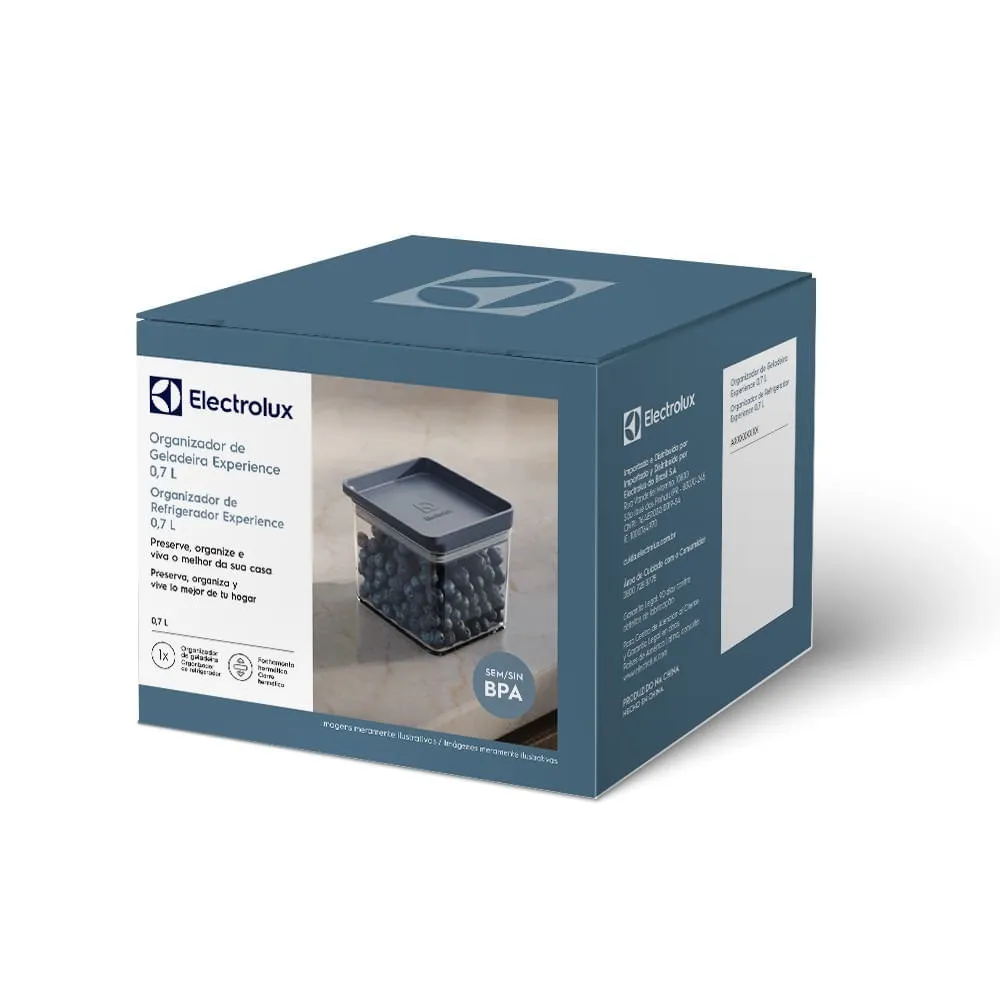 Kit 2 Organizadores de Geladeira Electrolux Experience 0,7L