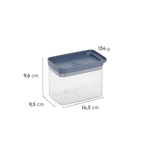 Kit Pote Hermético Organizador Empilhável Modular 0,6L + Pote Hermético Organizador Empilhável Modular 0,85L + Potes Herméticos Plástico 8 Unidades
