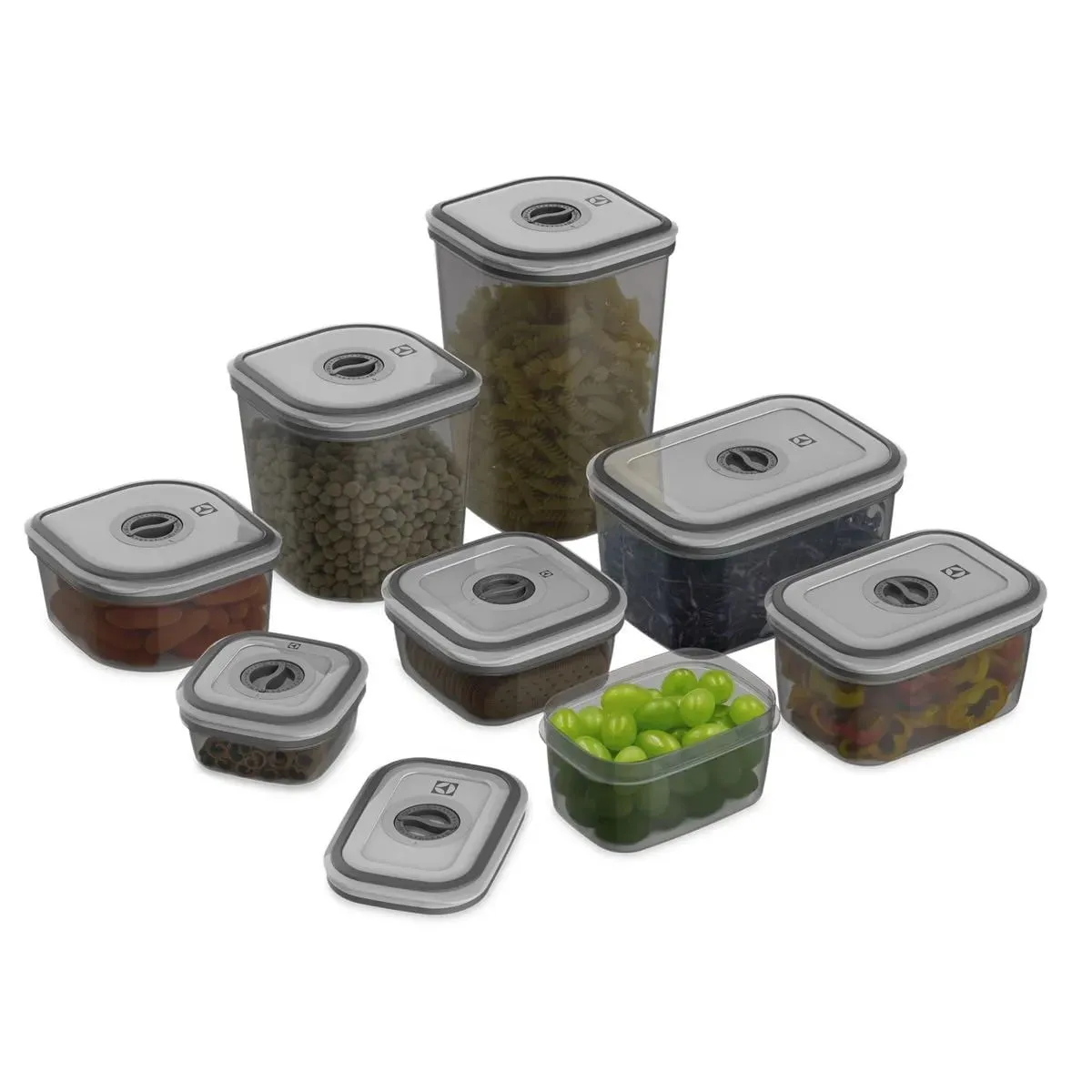 Kit Pote Hermético Organizador Empilhável Modular 0,6L + Pote Hermético Organizador Empilhável Modular 0,85L + Potes Herméticos Plástico 8 Unidades