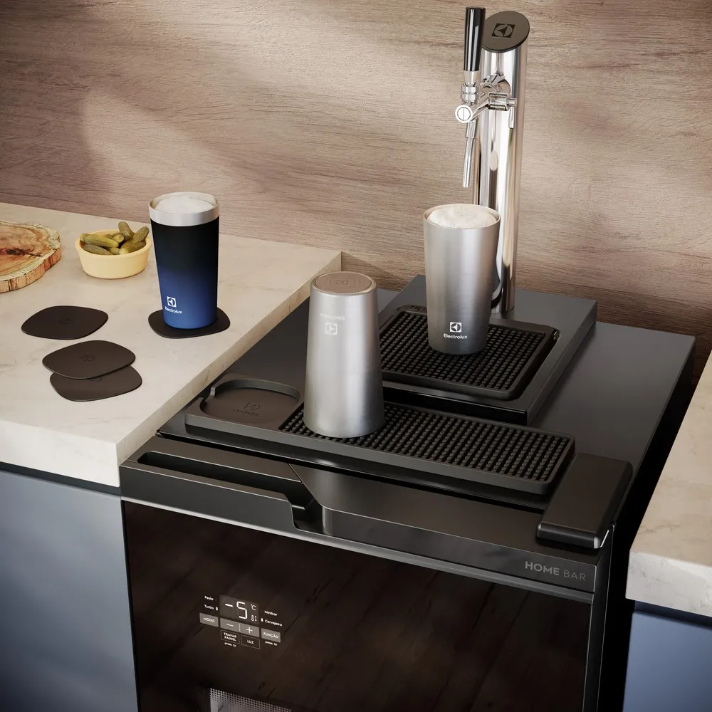 Copo Térmico de Cerveja e Chopp Electrolux Home Bar 560ml Inox