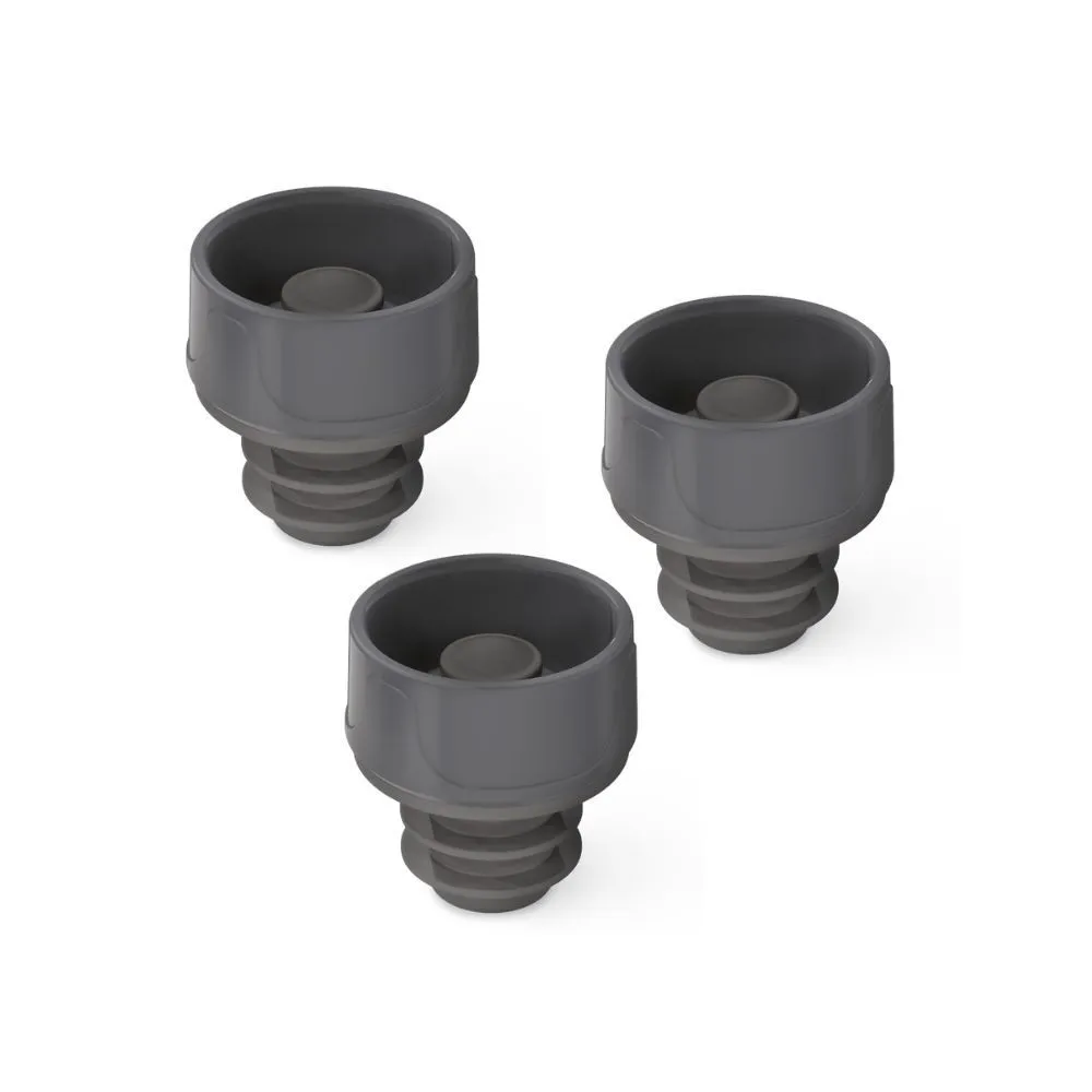 Kit Rolhas de Vinho para Fechamento a Vácuo 03 Unidades + Seladora a Vácuo com 5 Sacos Herméticos Reutilizáveis Electrolux