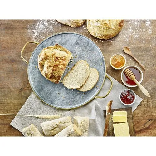 Kit Pedra para Pizza de Pedra Sabão com Alças de Cobre + Potes Herméticos Refratários com Tampa de Bambu Electrolux