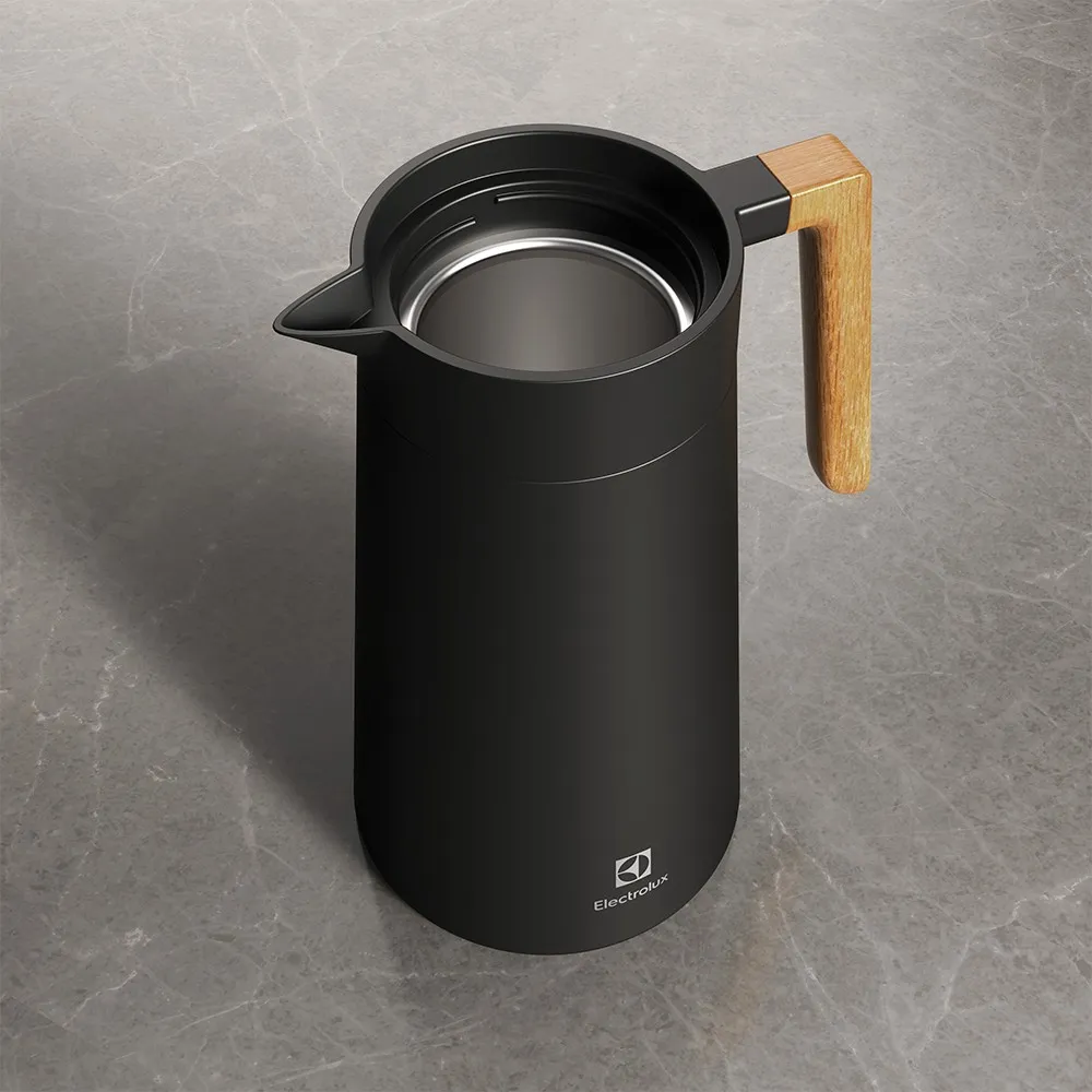 Garrafa Térmica Electrolux 1,8L Preta Fosca Sense Com Bico Corta Pingos