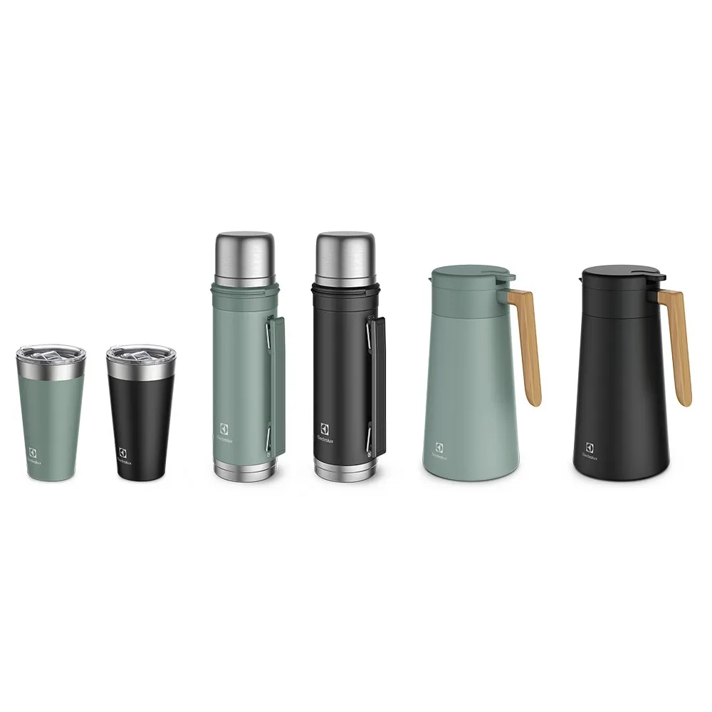 Garrafa Térmica Electrolux 1,8L Preta Fosca Sense Com Bico Corta Pingos