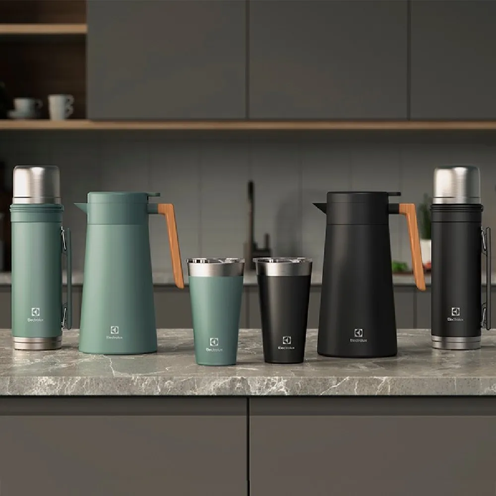 Garrafa Térmica Electrolux 1,8L Verde Fosca Sense Com Bico Corta Pingos