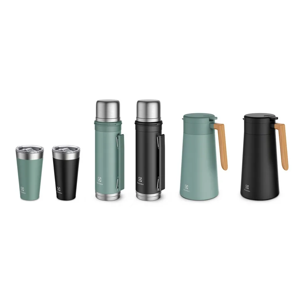 Garrafa Térmica Electrolux 1,8L Verde Fosca Sense Com Bico Corta Pingos