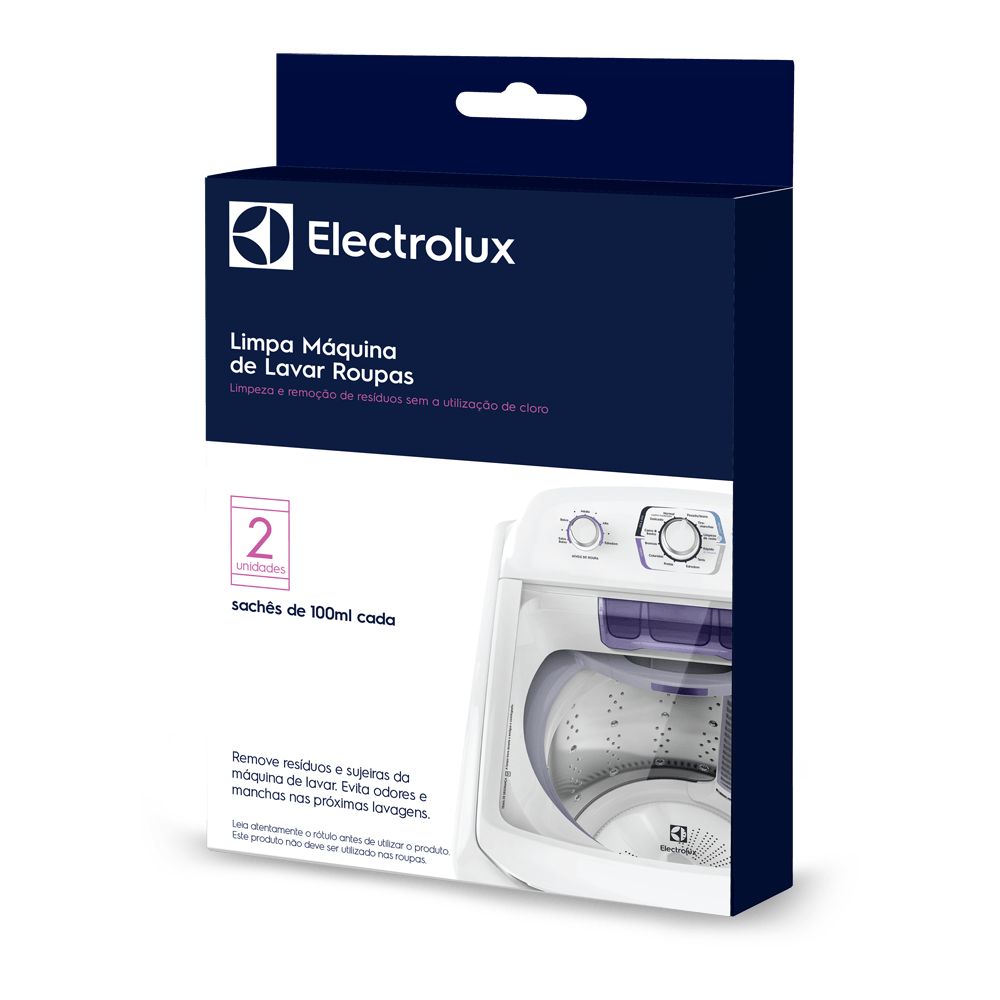 Limpa Máquina de Lavar Roupas Electrolux 200ml Remove Sujeiras e Residuos