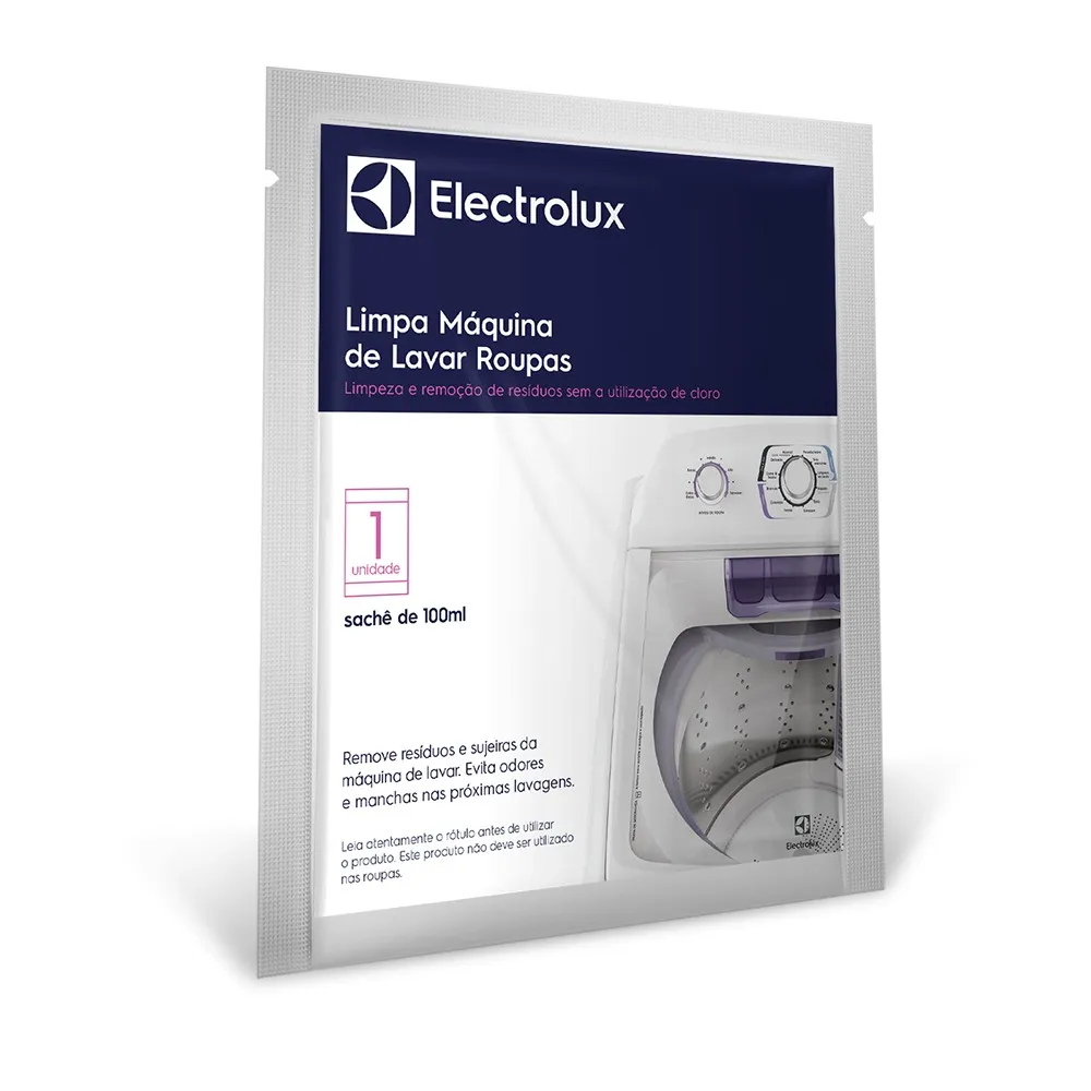 Limpa Máquina de Lavar Roupas Electrolux 200ml Remove Sujeiras e Residuos
