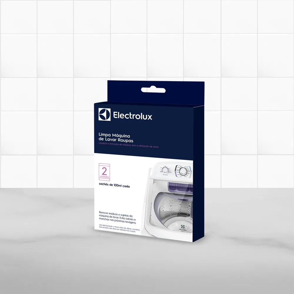 Limpa Máquina de Lavar Roupas Electrolux 200ml Remove Sujeiras e Residuos