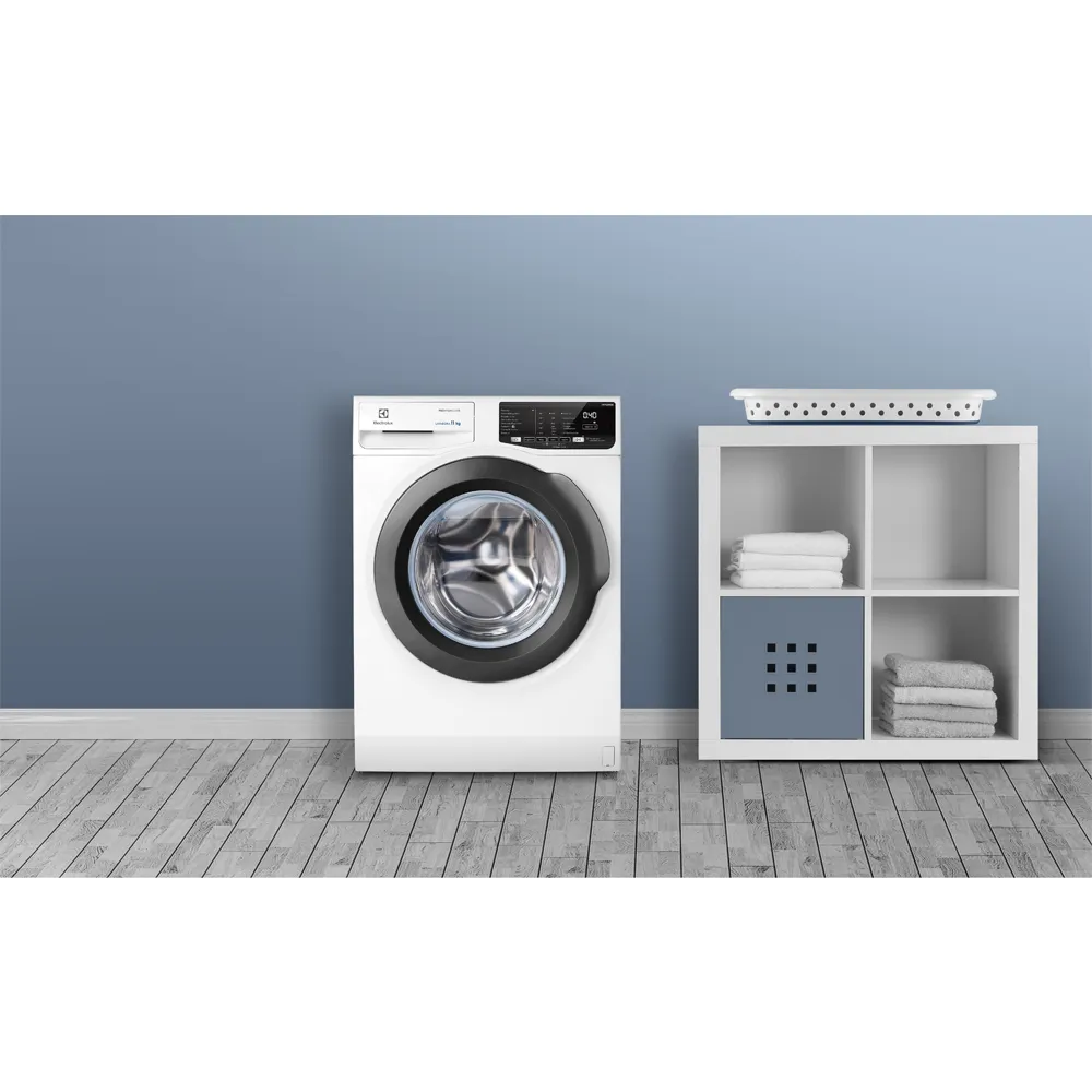 Cesto para Roupas Dobrável Electrolux 40 Litros Branco e Azul
