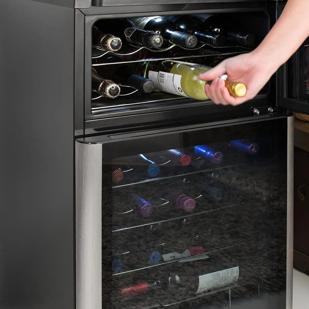 Adega Vinho Climatizada Electrolux 29 Garrafas 2 Portas Dual Zone e Acabamento Inox (ACD29)