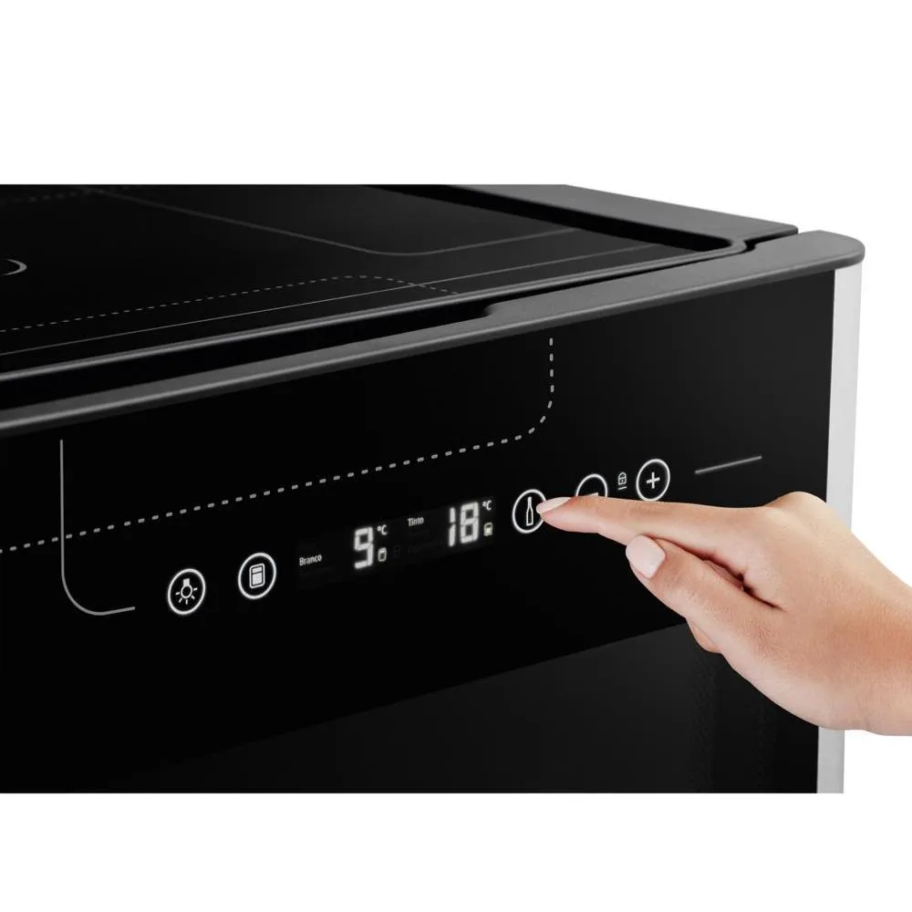 Adega Vinho Climatizada Electrolux 29 Garrafas 2 Portas Dual Zone e Acabamento Inox (ACD29)