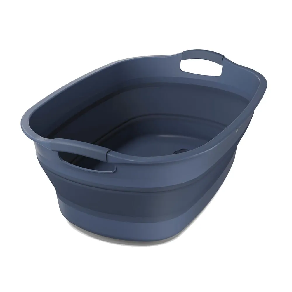 Cesto de Roupa Dobrável Electrolux 30L com Válvula de Água Azul