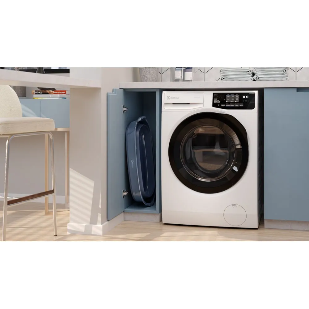 Cesto de Roupa Dobrável Electrolux 30L com Válvula de Água Azul