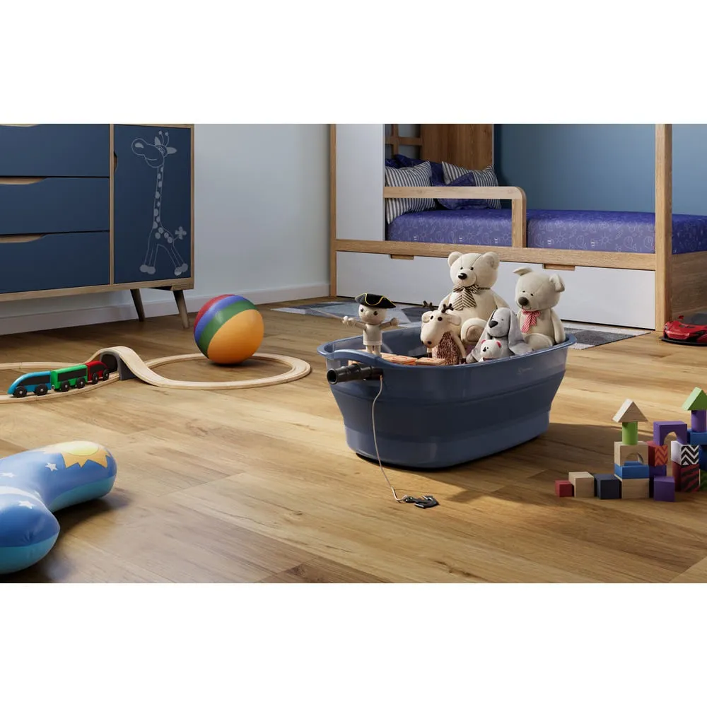 Cesto de Roupa Dobrável Electrolux 30L com Válvula de Água Azul