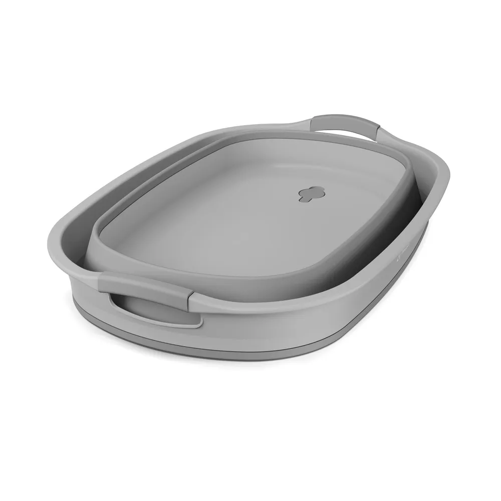 Cesto de Roupa Dobrável Electrolux 30L com Válvula de Água Cinza