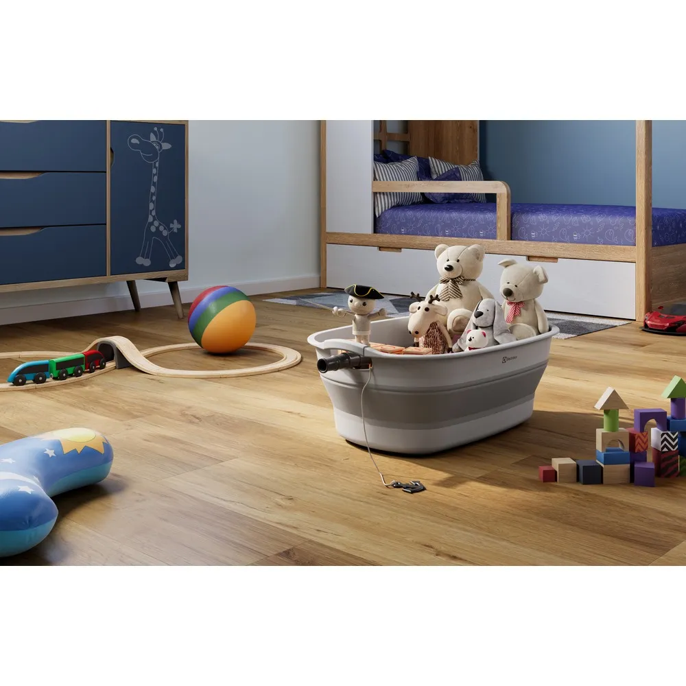 Cesto de Roupa Dobrável Electrolux 30L com Válvula de Água Cinza