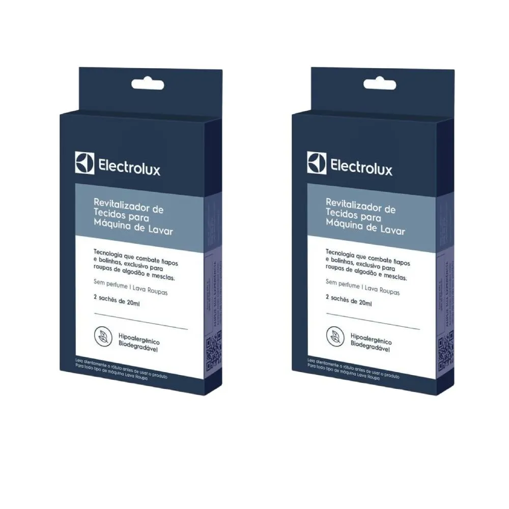 Kit de 2 Revitalizadores de Tecidos Electrolux 20ml para Máquina de Lavar