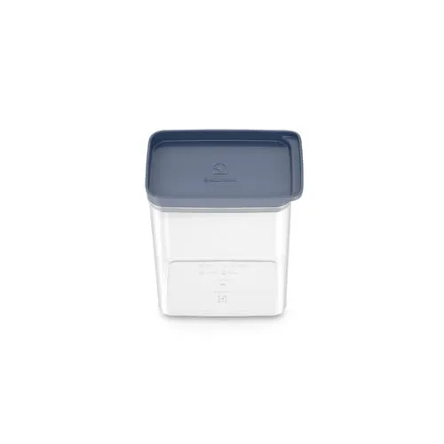 Kit Cesto para Roupas Dobrável Electrolux 40 Litros Branco e Azul + 2 Potes Herméticos Organizadores Electrolux Experience Empilhável Modular 1,75L