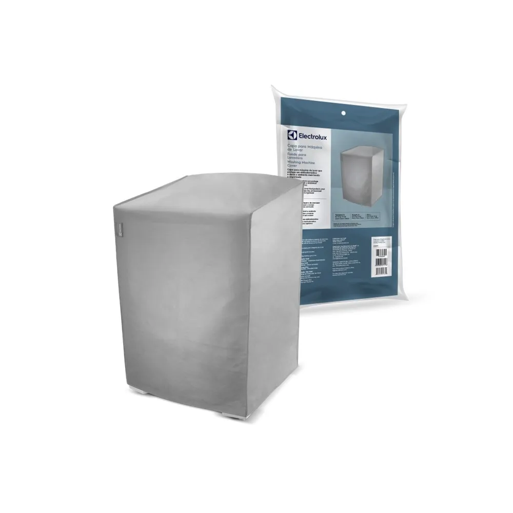 Capa para Máquina de Lavar Electrolux Cinza 6kg a 10kg Tamanho P