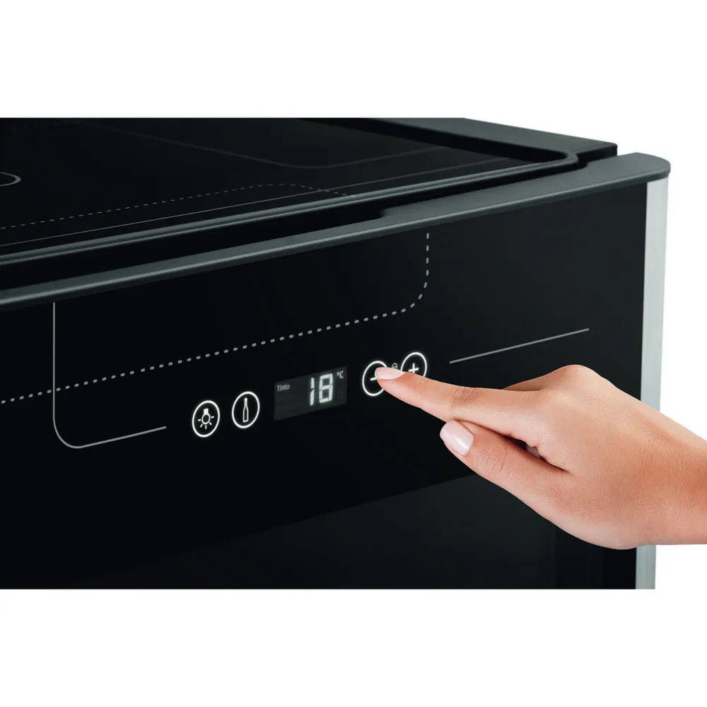 Adega de Vinho Climatizada Electrolux 34 Garrafas Uma Porta Com Acabamento Em Inox (ACS34)