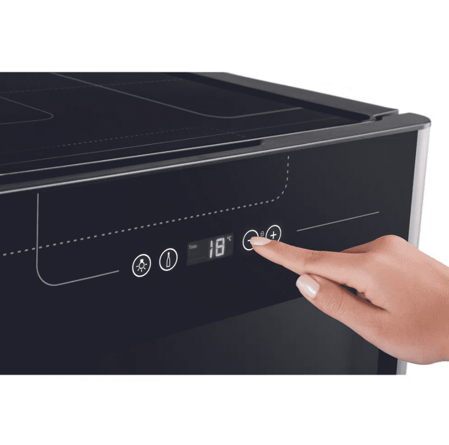 Adega de Vinho Climatizada Electrolux 24 Garrafas Uma Porta Com Acabamento Em Inox (ACS24)