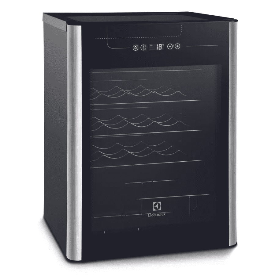 Adega de Vinho Climatizada Electrolux 24 Garrafas Uma Porta Com Acabamento Em Inox (ACS24)