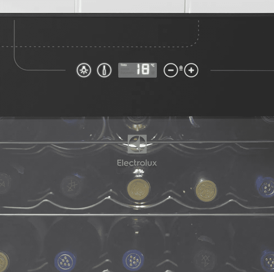 Adega de Vinho Climatizada Electrolux 24 Garrafas Uma Porta Com Acabamento Em Inox (ACS24)
